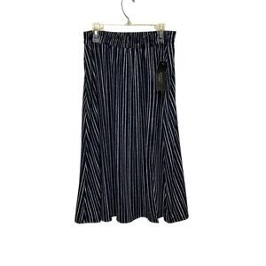 NWT Love Ryan Navy & White Striped Skirt